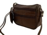 Brown Soft Cowhide Leather Small Handbag Crossbody Shoulder Bag  Purse for Women