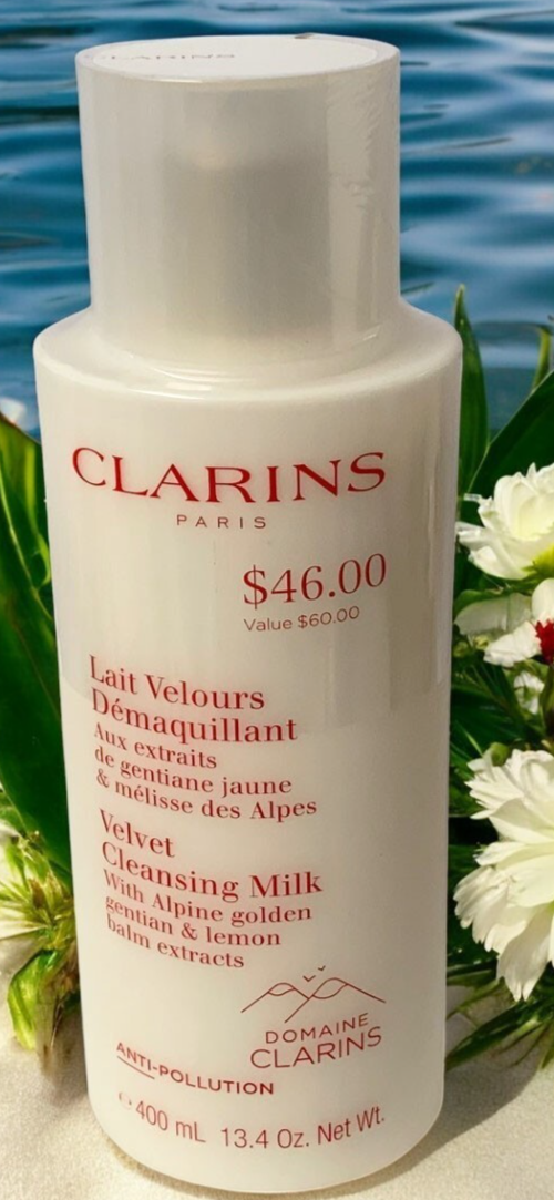 Clarins Velvet Cleansing Milk with Alpine Golden Gentian & Lemon Balm Extract...