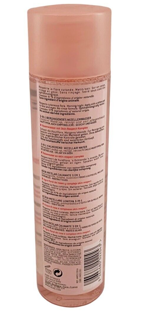 NUXE VERY ROSE 3-IN-1 Soothing Micellar Water 200 ml Removes Make-up & Cleanses