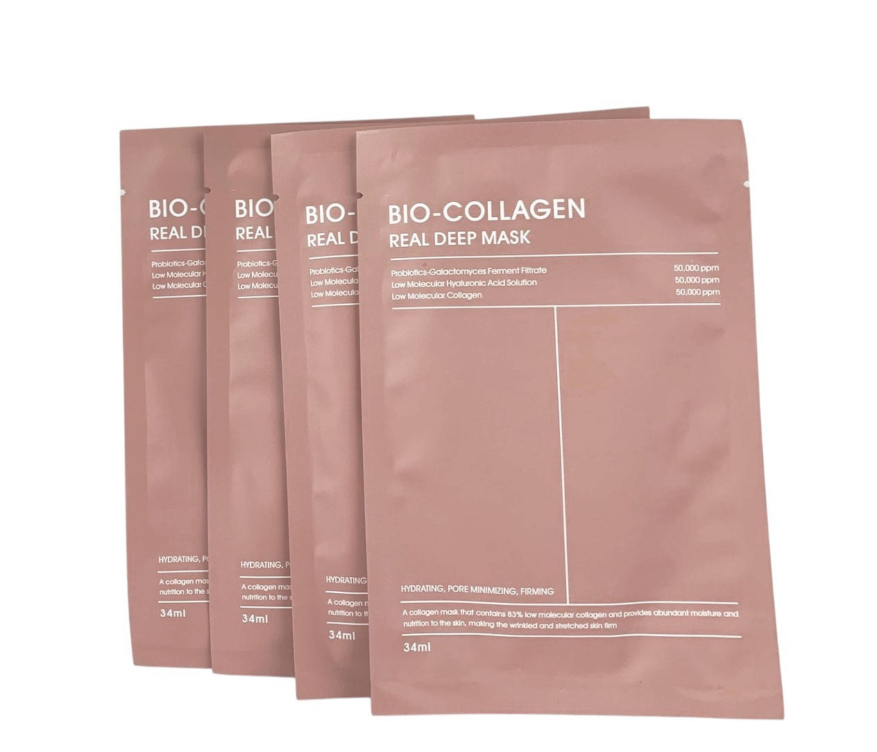 Bio-Collagen Real Deep Facial Lifting Anti-Wrinkle Mask -Pack of 4 Exp.09/2028