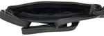 Black Cowhide Leather Small Handbag Crossbody Shoulder Bag  Purse for Women
