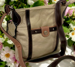 IVORY WOMENS MEDIUM COWHIDE LEATHER CROSS BODY SHOULDER MESSENGER BAG HANDBAG
