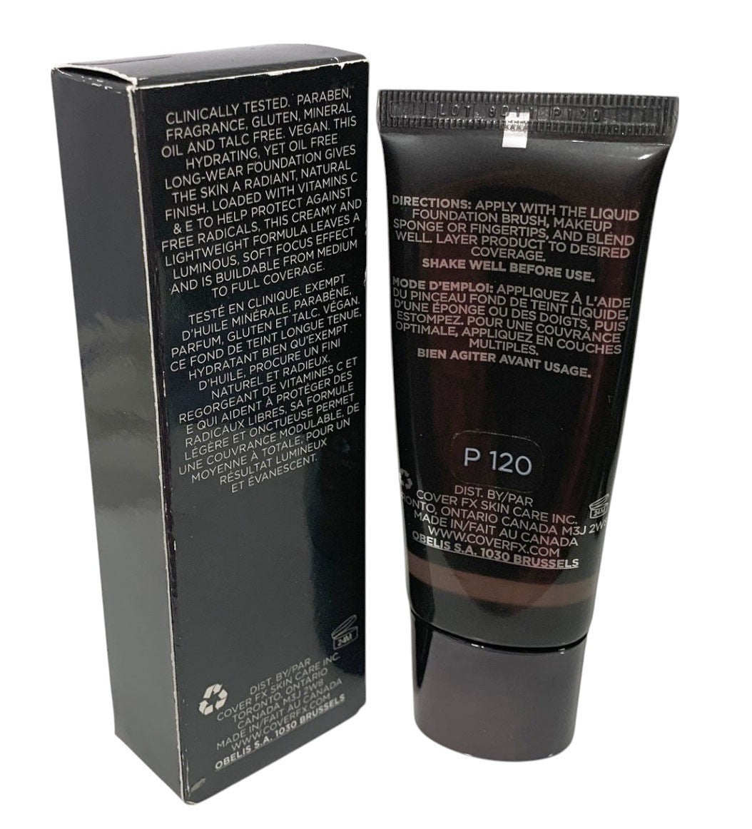 Cover FX Natural Finish Foundation - P 120 - 1oz/30ml -Sealed New in Box