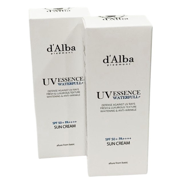 D'ALBA UV ESSENCE VEGAN WATERFULL+SUN CREAM WHITENING & ANTI-WRINKLE BLUE-2PCS