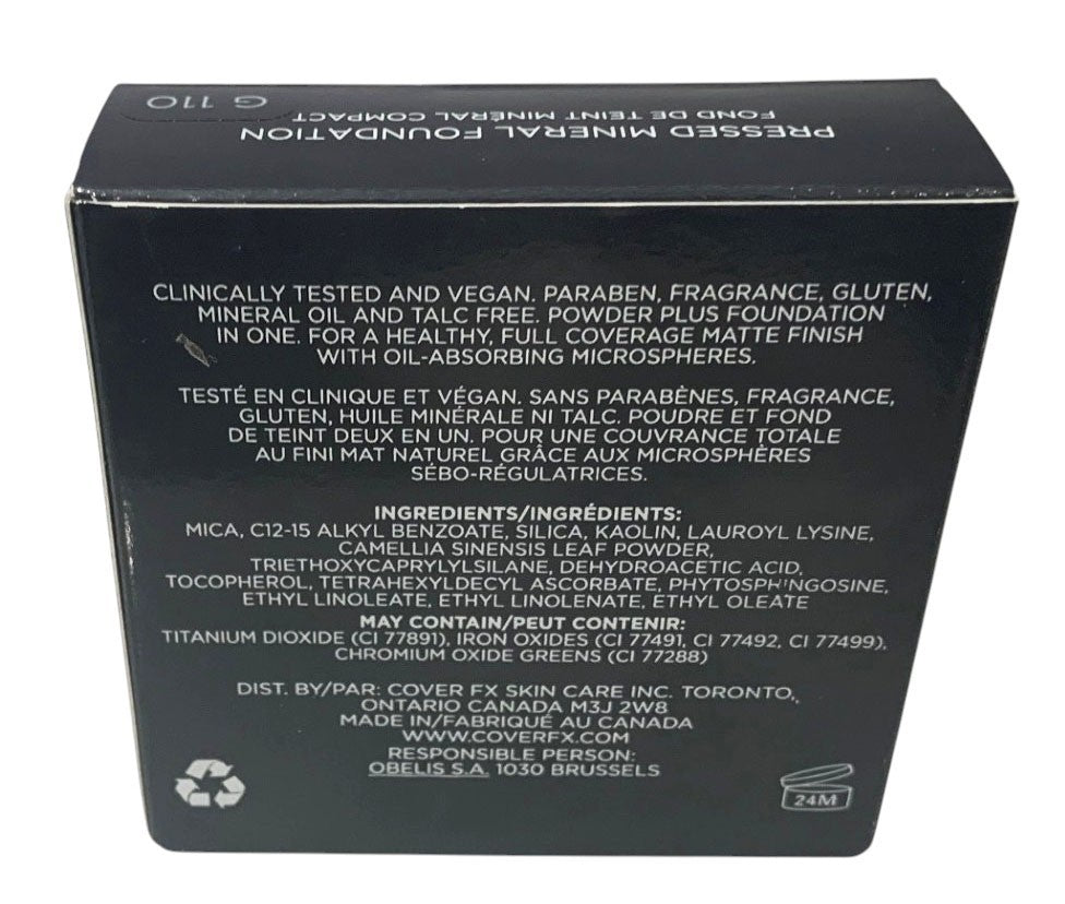 Cover FX Pressed Mineral Foundation Compact G 110 - 0.42 oz /12g New in Box