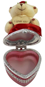 I Love You Bear With Heart Shaped Jewelry Gift Boxes SET OF 4 as On The Pictures