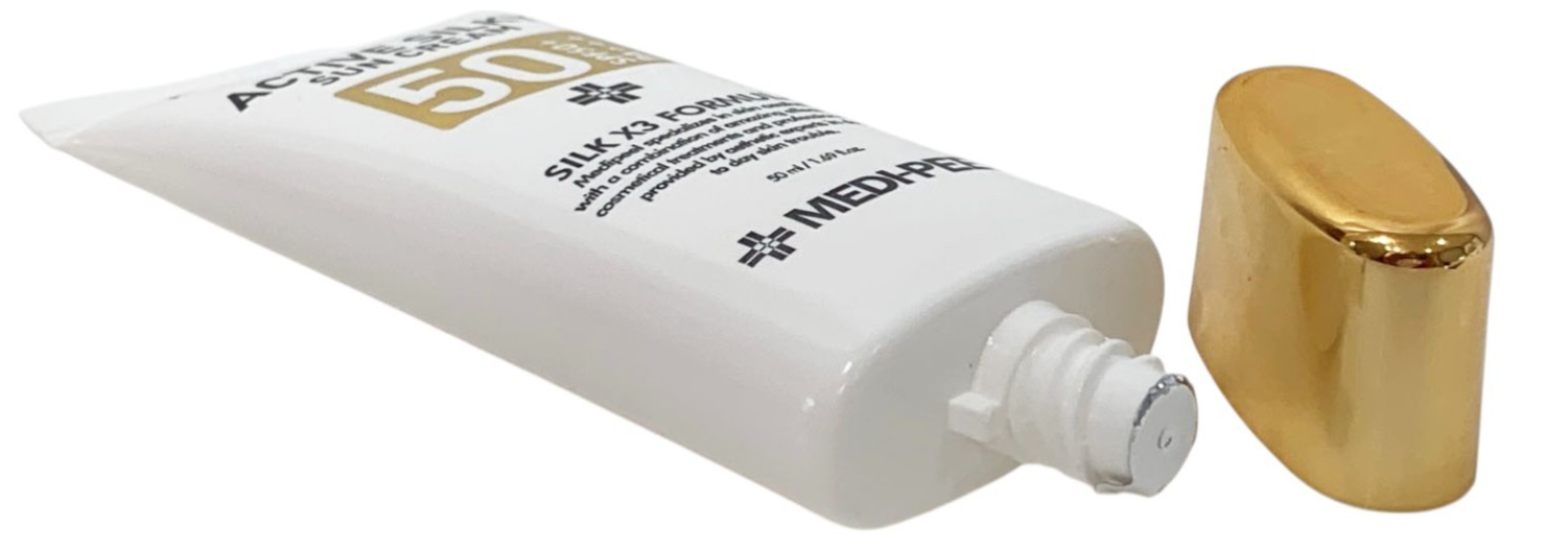 MEDI PEEL Active Silky Sun Cream SPF50+ PA+++ 50ml /1.69oz Exp 02/28 SET of 2