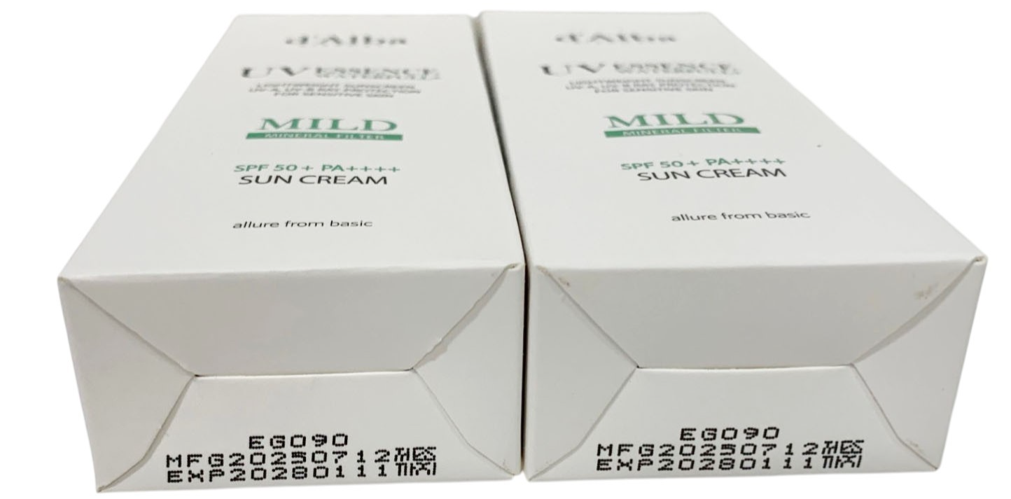 D'ALBA UV ESSENCE WATERFULL  MILD Sun Cream SENSITIVE SKIN 1.7oz GREEN SET OF 2