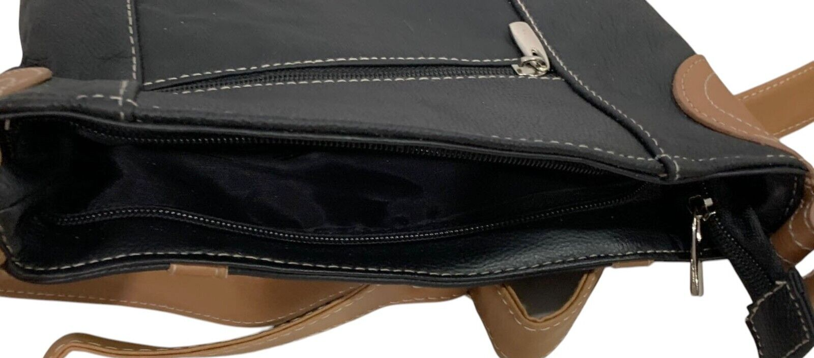 BLACK MEDIUM WOMEN COWHIDE LEATHER CROSS BODY SHOULDER MESSENGER BAG SATCHEL