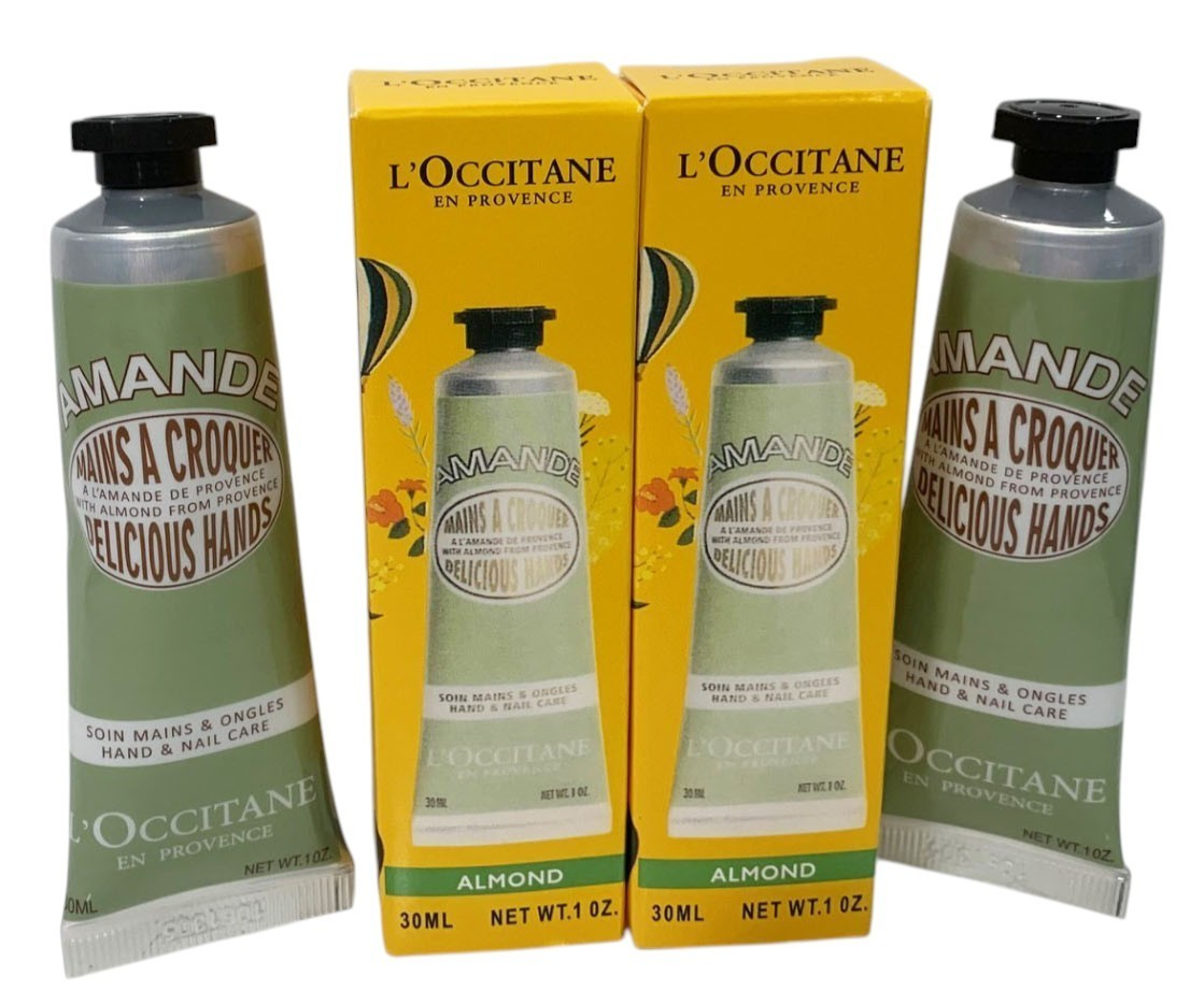 L'OCCITANE PROVENCE AROUND THE WORLD ALMOND HAND & NAIL CREAM 30mL/1oz SET OF 2