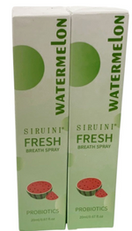 SIRUINI PROBIOTICS FRESH BREATH WATERMELON MOUTH SPRAY ORAL HEALTH FORMULA 2 PCS
