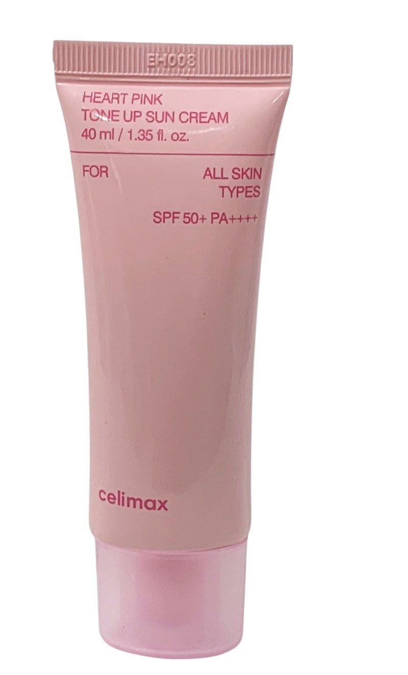 CELIMAX Heart Pink Tone Up Sun Cream SPF50+ PA++++ 40ml 4ALL SKIN TIPES EX 08/28