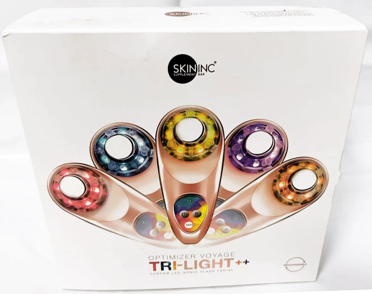 SKIN INC SUPPLEMENT BAR Optimizer Voyage Tri-Light++ Sonic LED Facial NEW IN BOX