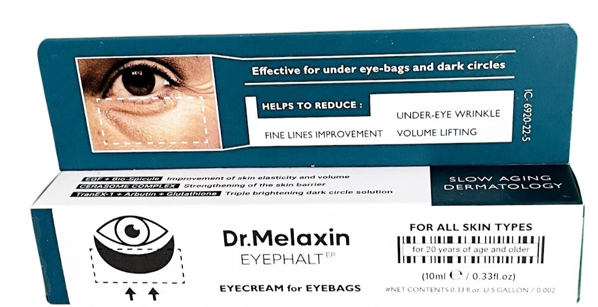 Dr.Melaxin Eyephalt Eyecream for Eyebags Puffiness Wrinkles 10ml  Exp.Date 03/28