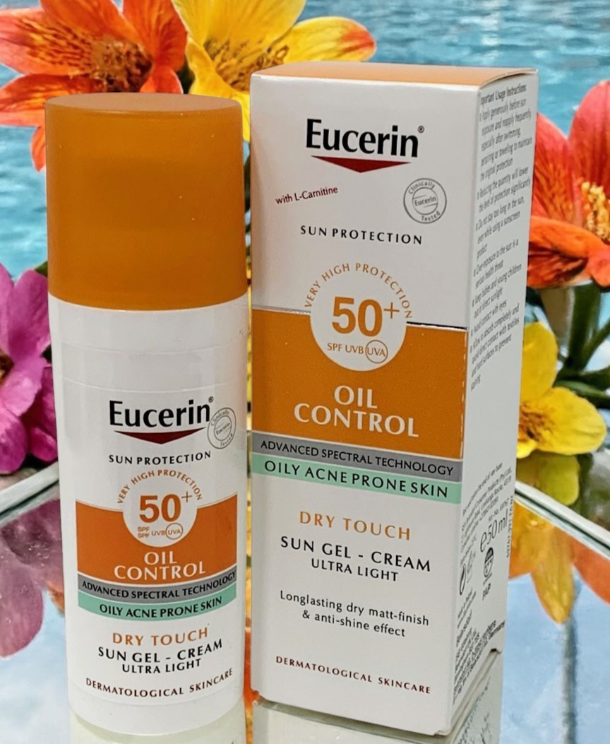 Eucerin Oil Control Dry Touch Sun Gel Cream Ultra Light Acne Skin SPF50+ 50ml