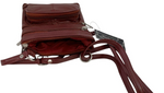 New Dark Red Small Leathers Crossbody Messenger Purse Bag  Adjustable Strap