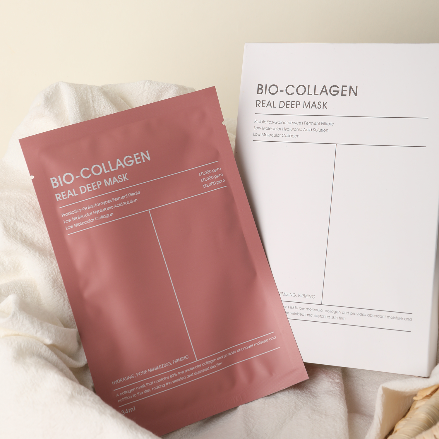 Bio-Collagen Real Deep Facial Lifting Anti-Wrinkle Mask -Pack of 4 Exp.09/2028