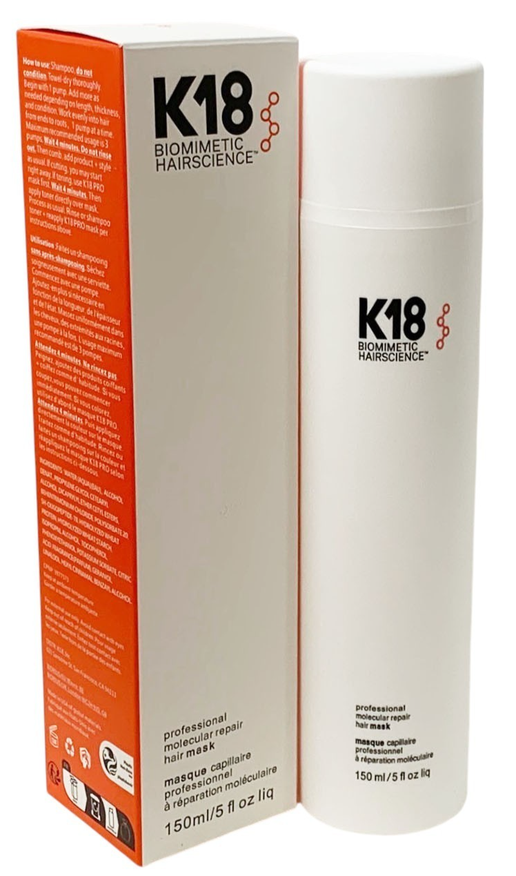 K18 Biomimetic Molecular Repair Hair Mask Professional 150ml/5oz Exp 08/28