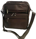 Brown Large Cowhide Leather Messenger Crossbody Shoulder Bag Satchel for Men