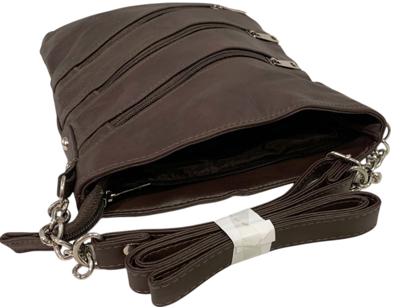 BROWN LARGE SOFT LEATHER MESSENGER SHOULDER BAG CROSS BODY SATCHEL FOR MEN/WOMEN