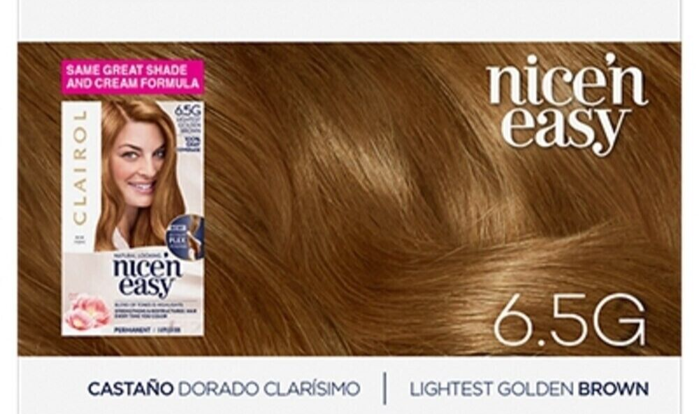 2-Clairol Nice N’ Easy Natural  Permanent Hair Color 6.5G Lightest Golden Brown