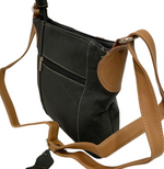 BLACK MEDIUM WOMEN COWHIDE LEATHER CROSS BODY SHOULDER MESSENGER BAG SATCHEL
