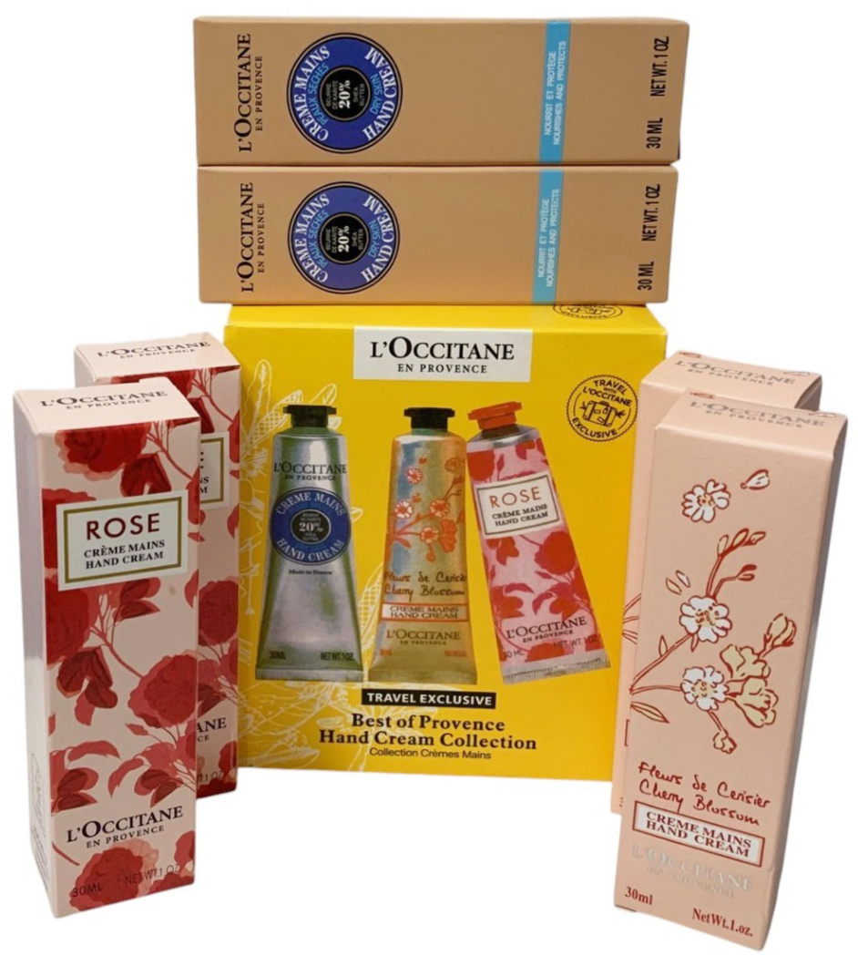 L'Occitane BEST OF PROVENCE HAND CREAM COLLECTION TRAVEL EXCLUSIVE 6 ps+GIFT BAG