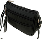 Black Soft Cowhide Leather Small Handbag Crossbody Shoulder Bag  Purse for Women