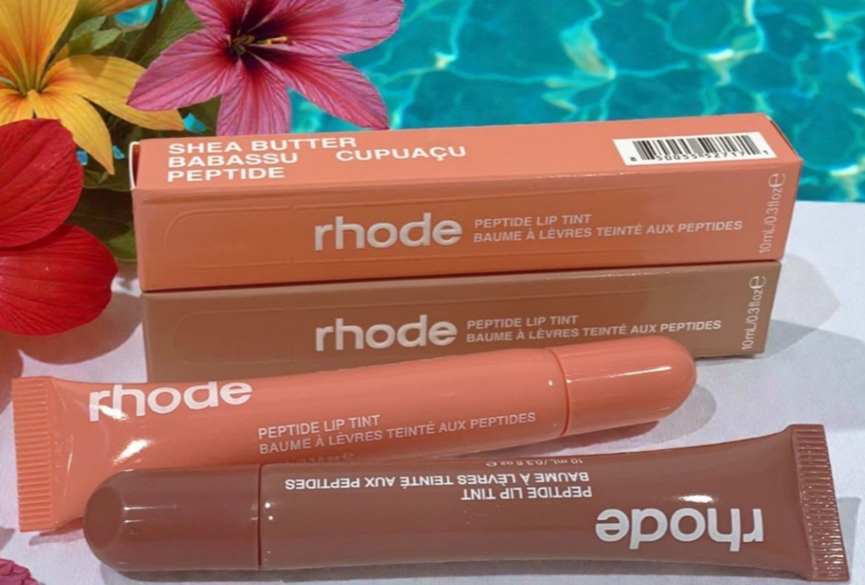 Rhode Peptide Lip Tint 10ml Shea Butter Sheer SET of 2: PEACH PIT & TOAST