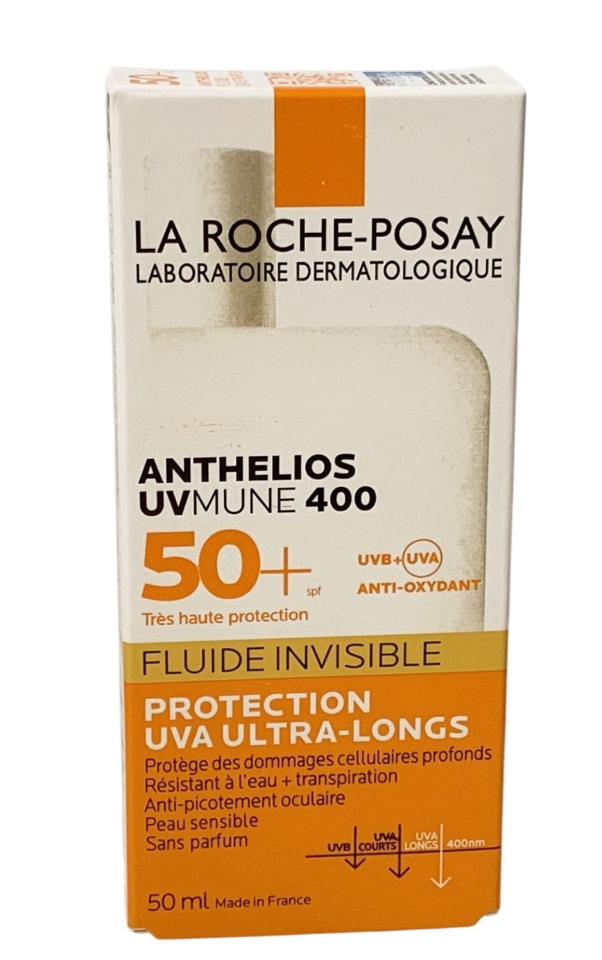 LA ROCHE- POSAY ANTHELIOS UVMUNE 400  SPF50 + INVISIBLE FLUID  50ml EXP 10/28