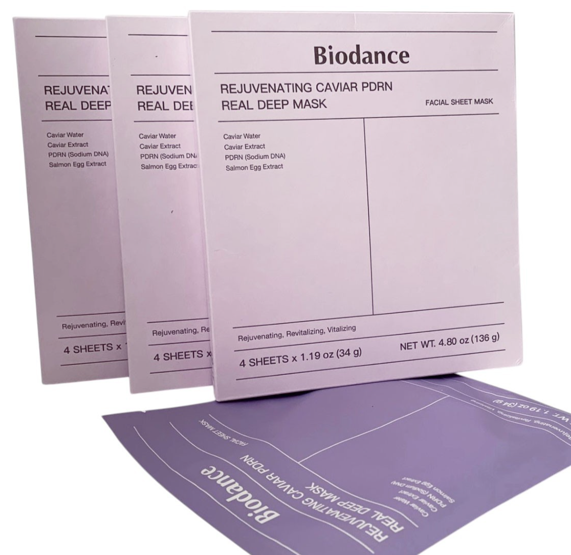 Biodance Rejuvenating Caviar PDRN Real Deep Mask 12 Sheets Korean New EXP 09/28