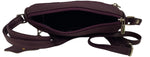 Purple Soft Cowhide Leather Small Handbag Crossbody Shoulder Bag  Purse 4 Women