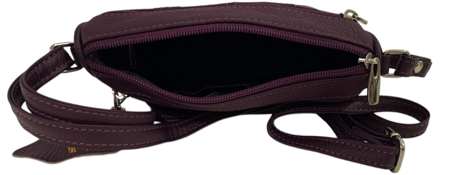 Purple Soft Cowhide Leather Small Handbag Crossbody Shoulder Bag  Purse 4 Women
