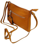 New Orange Cowhide Leather Small Handbag Crossbody Shoulder Bag  Purse for Women