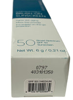 COLORESCIENCE SUNFORGETTABLE BRUSH-ON SUNSCREEN SPF 50 MEDIUM 0.21oz IN BOX