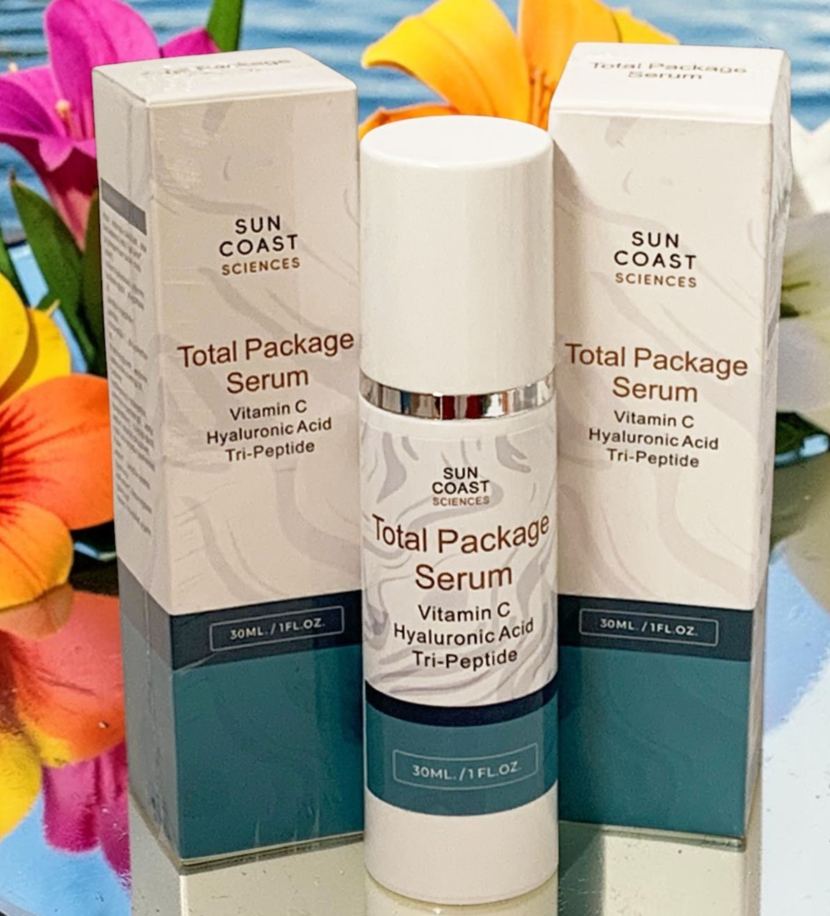 Sun Coast Sciences Total Package Serum Vitamin C Hyaluronic Acid 1.0 oz SET OF 2