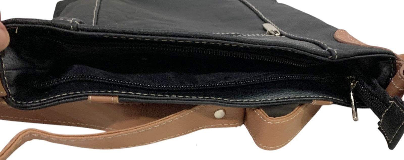 BLACK MEDIUM WOMEN COWHIDE LEATHER CROSS BODY SHOULDER MESSENGER BAG SATCHEL