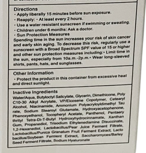 Bean Sunscreen-Lightweight SPF 50 No White Cast Sun Cream 50ml SET OF 2 Ex 08/28