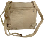 IVORY WOMEN MEDIUM COWHIDE LEATHER CROSS BODY SHOULDER BAG HANDBAG PURSE HOBO