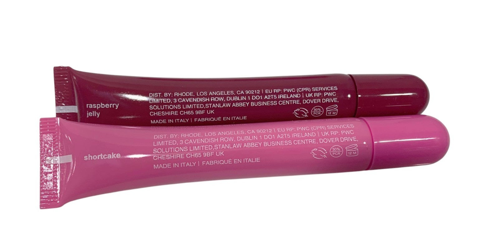 Rhode Peptide Lip Tint 10ml Shea Butter Sheer SET of 2 SHORTCAKE & ROSTBERRY JEL