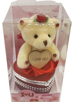 I Love You Bear With Heart Shaped Jewelry Gift Boxes SET OF 4 as On The Pictures