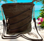 BROWN LARGE SOFT LEATHER MESSENGER SHOULDER BAG CROSS BODY SATCHEL FOR MEN/WOMEN