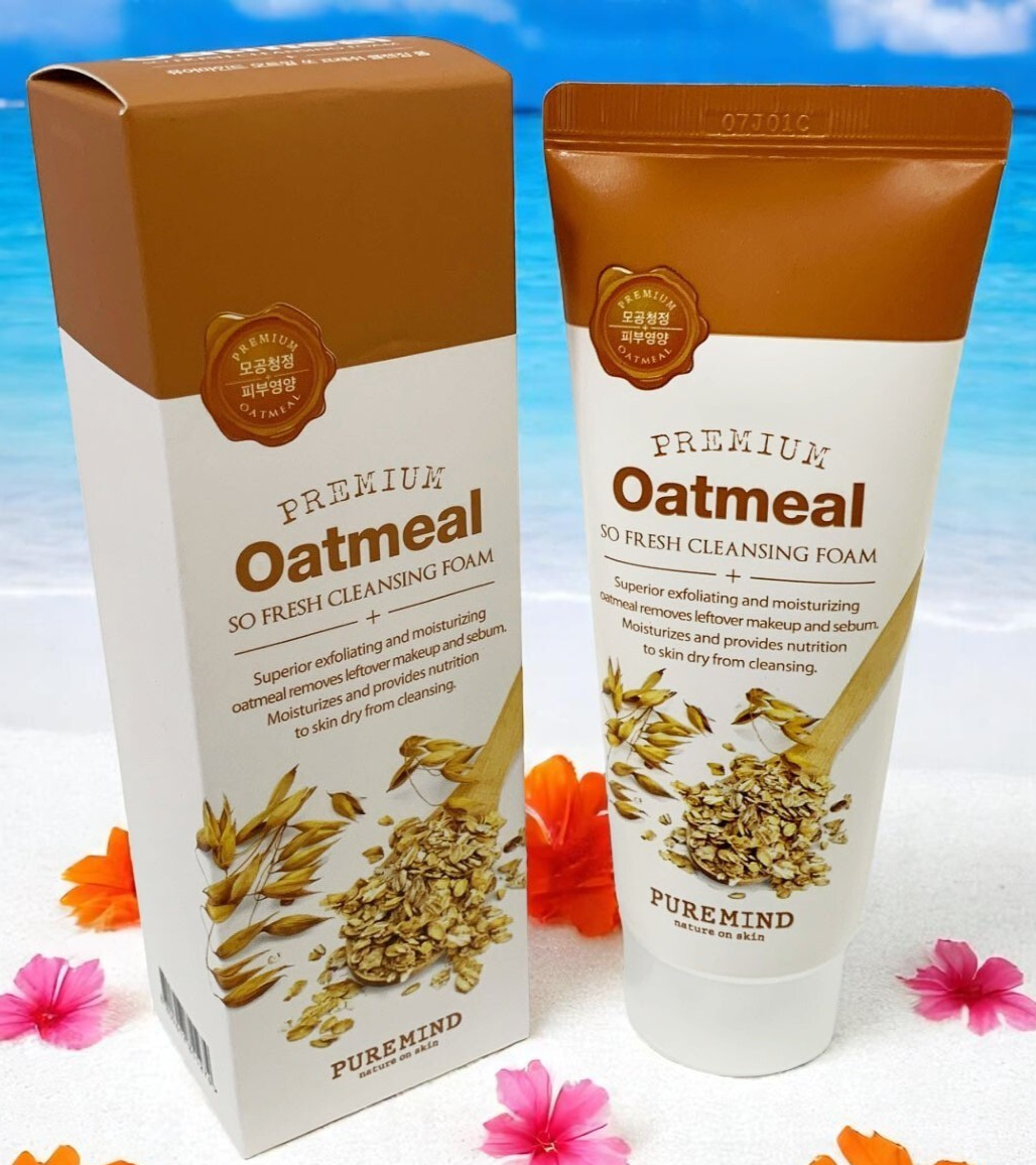 Pure Mind Premium Oatmeal So Fresh Cleansing Foam 100 ml Sealed in Box