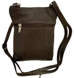 New Dark Brown Small Leathers Crossbody Messenger Purse Bag  Adjustable Strap