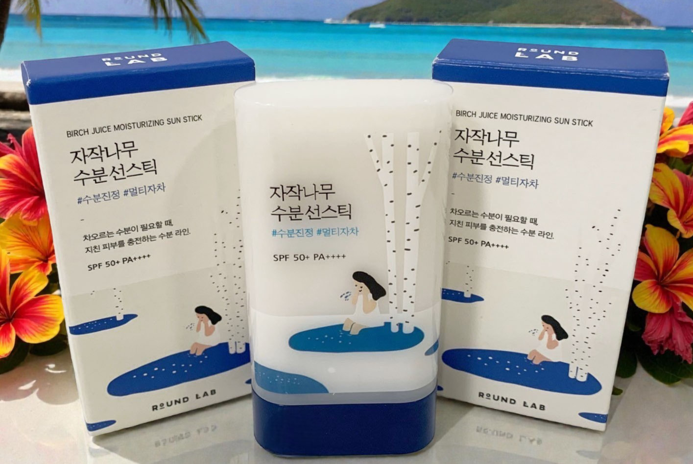 ROUND LAB Birch Juice Moisturizing Sun Stick SPF50+/PA++++ 19g SET OF 2 EX 01/28