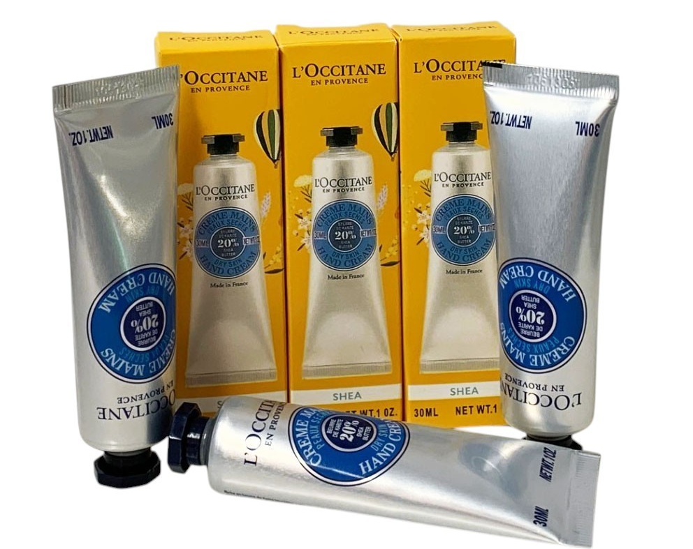 L’Occitane En Provence Shea Butter Hand Cream Dry Skin 30ml/1oz Set of 3 Ex 7/28