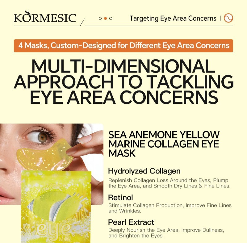 Marine Collagen Eye Gel Mask For Puffy, Fine Wrinkles & Dark Circles 16 Pairs