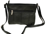 Black Cowhide Leather Small Handbag Crossbody Shoulder Bag  Purse for Women