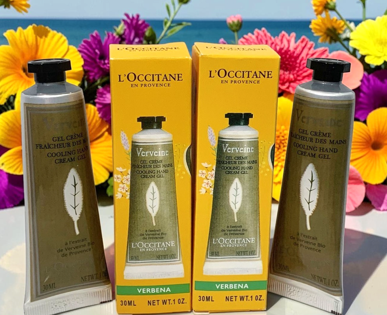 L'OCCITANE PROVENCE AROUND THE WORLD VERBENA Cooling Hand Cream 30ml SET OF 2