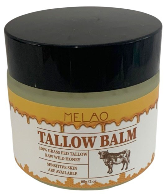 MELAO TALLOW BALM GRASS FED&ROW WILD HONEY NATURAL SKIN MOISTURIZER &REPAIR 2oz